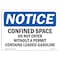 Signmission OSHA Sign, Confined Space Do Not Enter Without Permit, 10in X 7in Decal, 10" W, 7" H, Landscape OS-NS-D-710-L-10779 - alternate 1